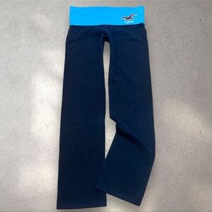 Early 2000s Hollister Co. Blue Foldover Yoga Pants